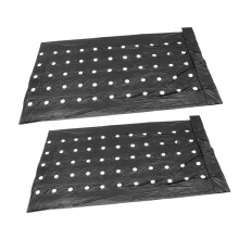 Pack of 2 Sheets Agricultural Mulch Film Thermal Insulation Film Mulch Film Made of Plastic Perforated Mulch Film PE Mulch Film Black Sport