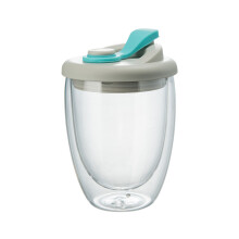 Double Walled Insulated Borosilicate-dark blue cover 450ML