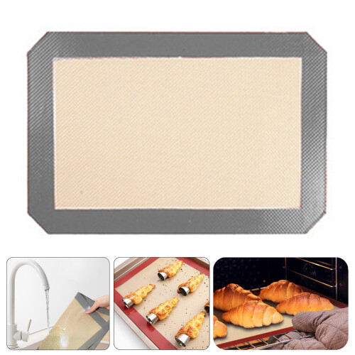 Nonstick Silicone Baking Mat Easy Cleaning Dishwasher-Dark Grey 2