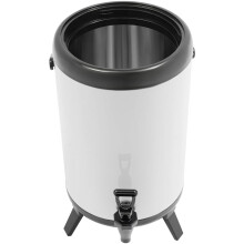 Insulated Milk Teas Bucket Beverage Dispenser Cold Drink-White