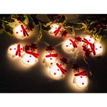 Weihnachts-Schneemann-Lichterkette, ideales Weihnachtsgeschenk mit wasserdichter Beleuchtung, flexiblem, silberplattiertem Kupferdraht für festliche