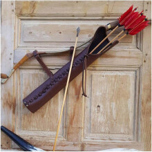 Medieval Vintage Arrow Quiver Leather Belt Quiver Archery Accessories