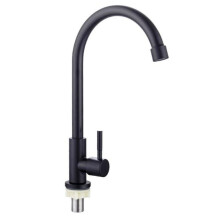 Black Kitchen Taps 304 Stainless Steel Kitchen Mixer Tap Single Lever Mixer Cold Water Kitchen Tap Brushed Mixer Sink Tap, 1
