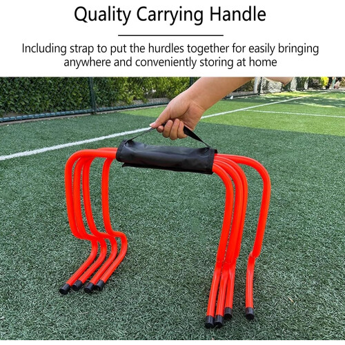 5 Pcs HurdleTrainingEquipment, SpeedAgilityHurdles, With Handle 2