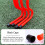 5 Pcs HurdleTrainingEquipment, SpeedAgilityHurdles, With Handle 5