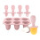 6 Piece Teething Ice Cubes Silicone Tray For-Light pink Model C 1