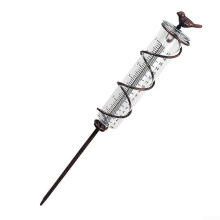 Clear Glass Rain Gauge with Metal Bracket Suitable for Various Environments