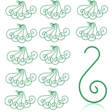 Ganchos elegantes para enfeites de Natal, com design decorativo em espiral para sua árvore festiva. Cabides de metal reutilizáveis, perfeitos para