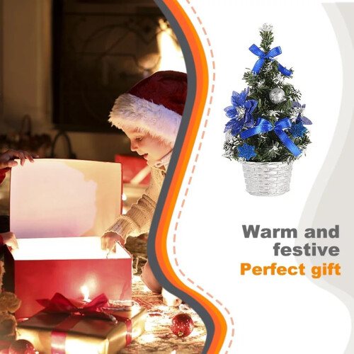 Pre-Lit Mini Tree, Mini Christmas Tree With LED Lights For Easy Storage And Reusable Festive Decor 2