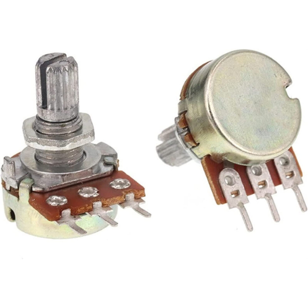 Potentiometer 5 Pieces Wh148 B1k B2k B5k B10k B20k B50k B100k B250k B500k B1m 3Pin 15Mm Wave Amplifier Dual Stereo Potentiometer (Size : 500K Ohm) 9067246299255