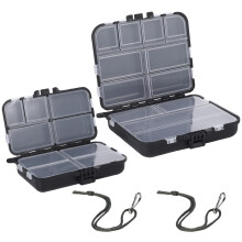 Pack of 2 Fishing Bait Box, 7 9 Compartments Case for Baits