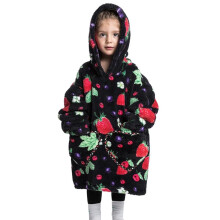 Kids Wearable Blanket Toddler Hoodie Blanket Sweatshirt Unisex Oversized Fleece Pullover With Pocket Ages 36