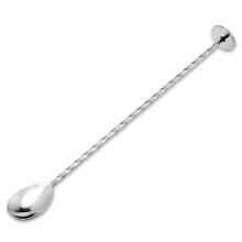 Stainless Steel Cocktail Bar Spoons Spiral Pattern Twisted Muddler Stirrer For Drink Shaker