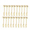 Stainless Steel Fork Dinnerware Set 20 Pcs Appetizer Dessert Fork Leaf Shape Kitchen 1