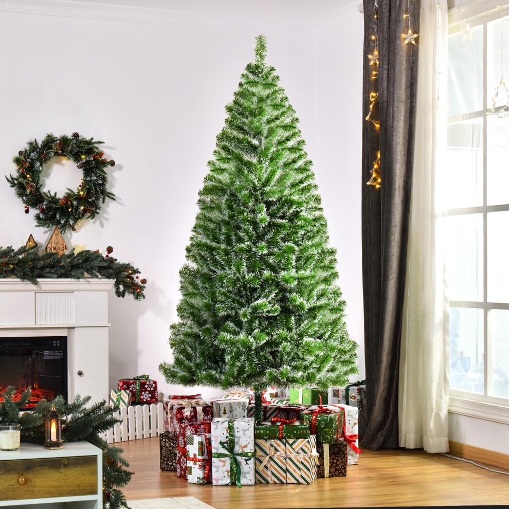 Homcom (7Ft / 210Cm) Christmas Tree Artificial Xmas With Metal Stand