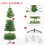 Homcom (7ft / 210cm) Homcom Christmas Tree Artificial Xmas with Metal Stand 6