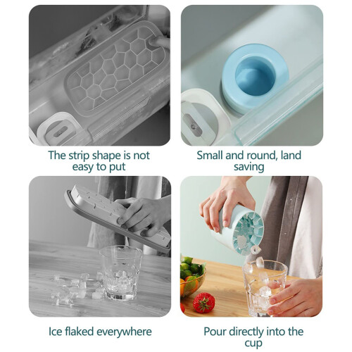 Versatile Ice Maker, Silicone Easy-Release Portable Ice Cup For Convenient Refreshment, Stackable Freezer Storage Offers Space Efficiency 2