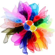 20 Multicoloured Juggling Squares Dance Juggling Scarves for Kids' ' Party Activities Accessories Decoration Dance Scarves Baby Sensory Scarves