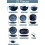 33 Piece Porcelain Dinnerware Set, Plates and Bowls, Service for 4