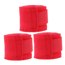 3 Rollen SportFitnessWiderstandsband Boxzubehör Boxbandagen aus Baumwolle Boxbandage am Handgelenk Boxbandagen fr Männer Reine Baumwolle rot