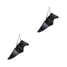 Archery Quiver Case for Arrows Back Trembling Pocket Quiver Holder Hunting Quiver Black Leather 2