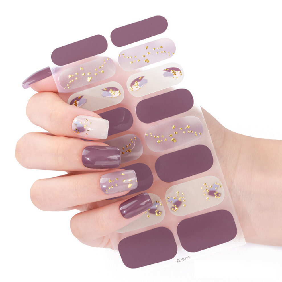 French Nail Stickers Selfs Adhesive Reusable Design-ZE 0479