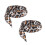 Thin Flat Leopard Pattern Shoelaces-White  black and bro 140cm 1