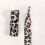 Thin Flat Leopard Pattern Shoelaces-White  black and bro 140cm 6