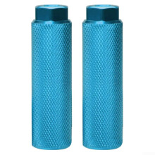 Sturdy Anti Skid Bike Pegs in Aluminum Alloy Fits All Bikes with Standard 3/8 Inch Axles (light blue 2PCS)