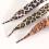 Thin Flat Leopard Pattern Shoelaces-White  black and bro 140cm 5
