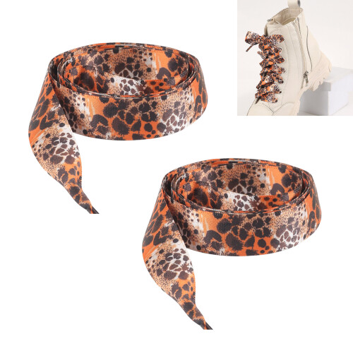 Thin Satins Leopard Pattern Shoe-White and black pant 80cm 2