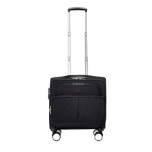 Travel Trolley Suitcase, Expandable, 4 Wheels,, 18 Inches Black