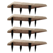 4 Weather Resistant Stepping Stones For Landscape- gray