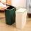 Trash Can Push Modern Trash Bin With  Lid For Multiple Settings 4
