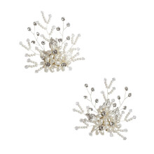 Artificial Pearls Crystal Flower Shoe Accessories Clips For