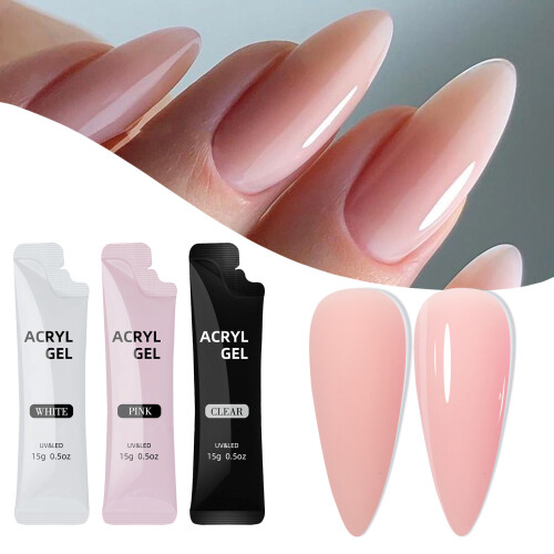 Quick Drying Liquid Nail Builder Gels Professional-WHITE 2