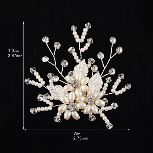 Artificial Pearls Crystal Flower Shoe Accessories Clips For 2