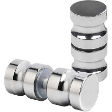 2 Pairs Solid Stainless Steel Shower Door Knob for Kitchen Office