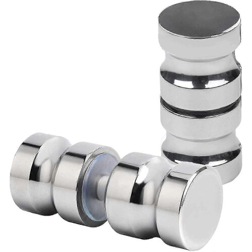 2 Pairs Solid Stainless Steel Shower Door Knob for Kitchen Office