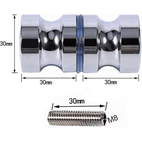 2 Pairs Solid Stainless Steel Shower Door Knob for Kitchen Office 1