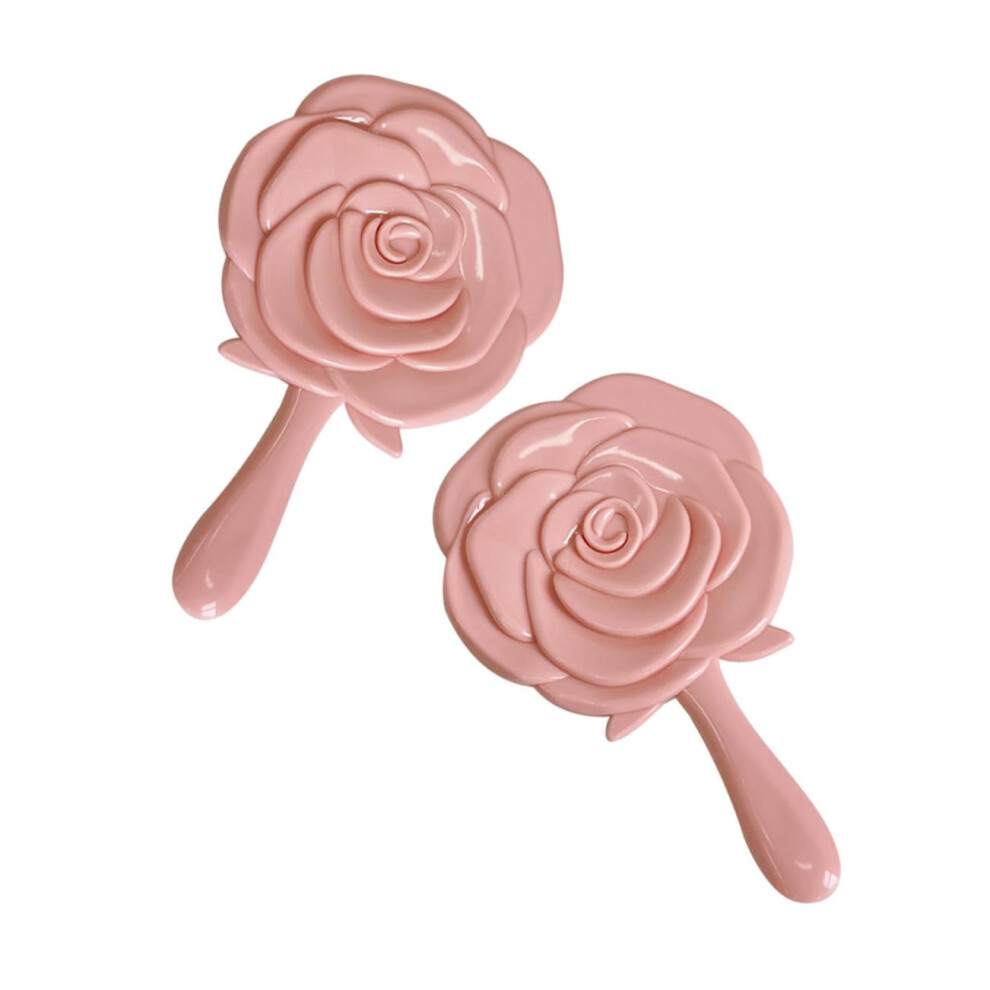 4 pieces makeup with flowers travel cosmetic mirror mirror vanity