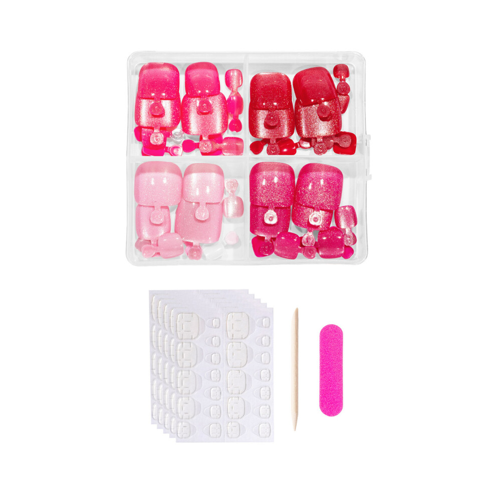 Fake Toenails Cats Eye Press on Toe Nail Artificial-HC05