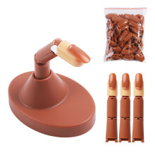 Portable Nail Practice Finger Set With Adjustable-brown
