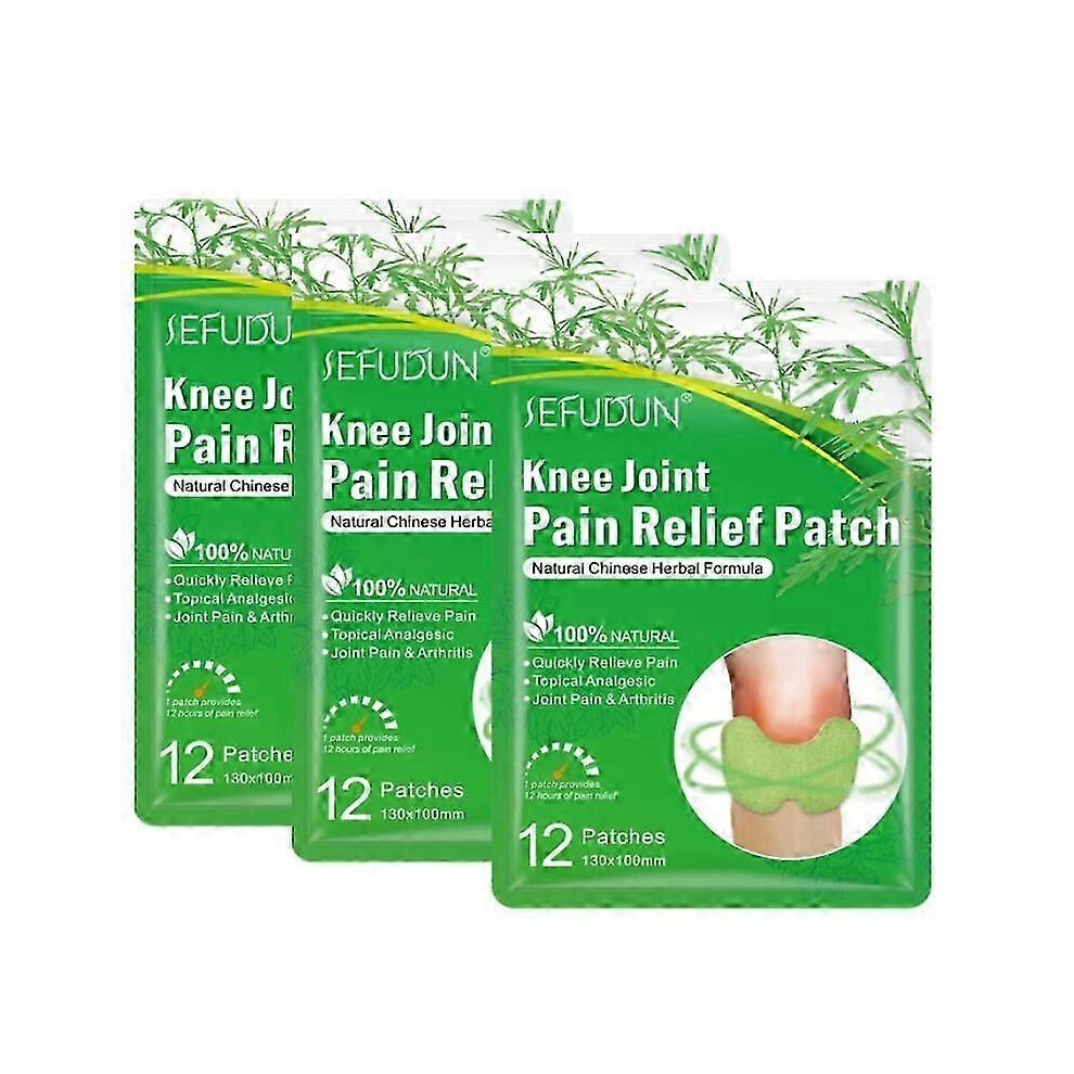 36pcs Knee Pain Relief Patches, Knee Heat Patches, Warming Herbal Plaster Pain Patches, Wormwood Heat Patches Relief Of Back Neck Pain