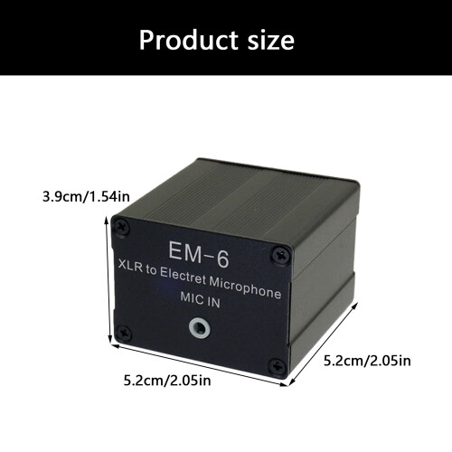 Studiotauglicher XLR-auf-3,5-mm-Elektretmikrofon-Konverter, 2