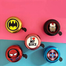 Aluminum Bicycle Bells Bicycle Accessories, Bikes Loud and Clear Sound - Blue Bell Iron Man (Two)
