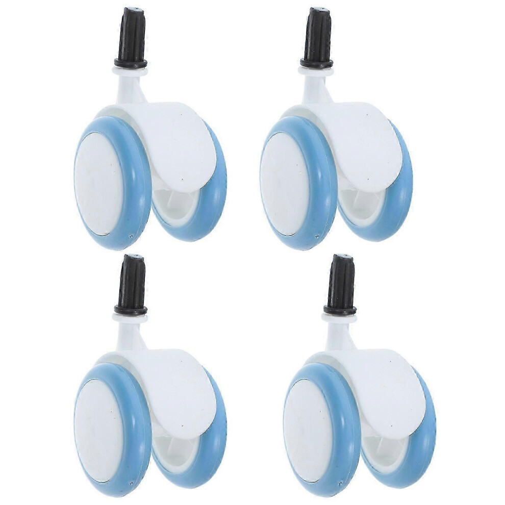 4pcs Wheels Casters Universal Walker Wheels Replacement Plastic Rubber Casters For Baby Stroller Playpen Walker Accessories
