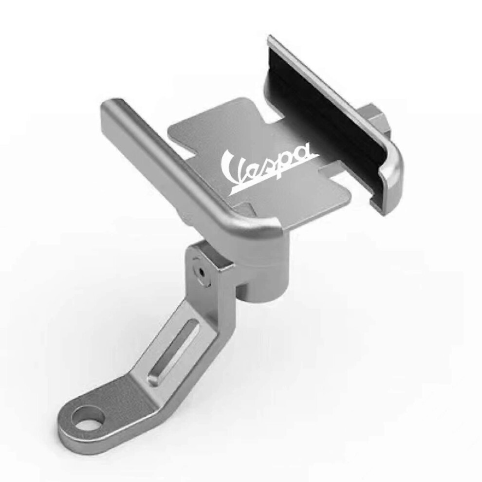 Vespa Lx Lxv Sprint Gts Gtv 50 150 250 300 300I Accessories Motorcycle Home Mobile Phone Holder Gps Holder, Rearview Mirror Holder Silver 6935161366402