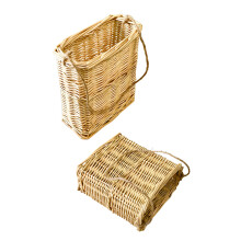 Flexible Installation Wicker Wall Planter Organic Home Gardening