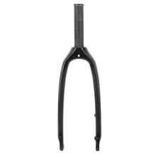 20 Inch Carbon Fiber Front Fork Strength Mountain Bike Front Rigid Forks Black MTB Fork for 28.6mm Folding Bike with Straight Tube